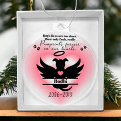 Personalized Dog Angel in Memoriam Acrylic Ornament Plaque