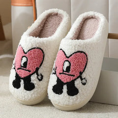 Winter Woman Flannel Slippers Couple Indoor Non-Slip Slipper