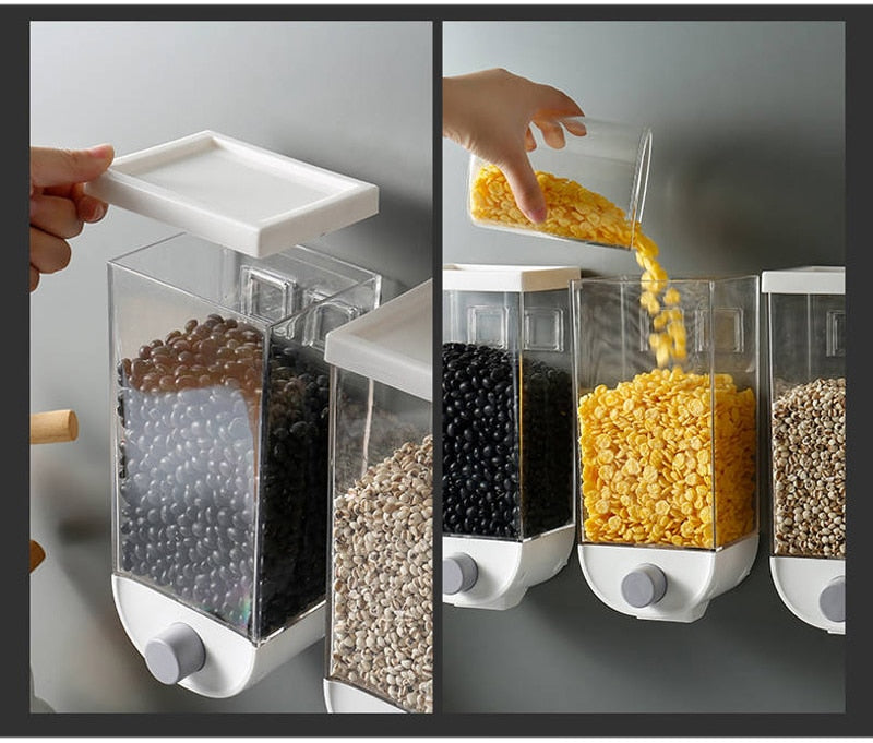 Bocaux scellés multi-grains de cuisine muraux