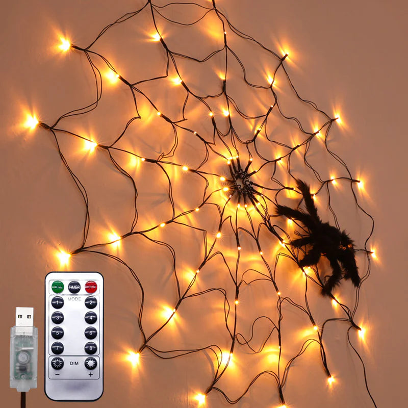 LED Spider Web Halloween Light for Indoor Decor