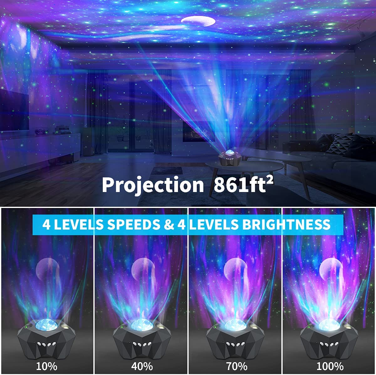 Projecteur d'étoiles d'aurores boréales 