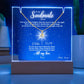 Soulmate Lit Personalized Clear Starlight Sky of Special Night & Message, and Alluring Beauty Necklace Keepsake